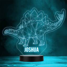 3D Stegosaurus Dinosaur Personalised Gift Colour Changing Led Lamp Night Light