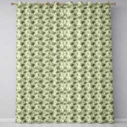 Tropical Palm Trees Ocean Sky Vintage Seamless Pattern Readymade Eyelet Ring Top Thermal 100% Blackout Curtains - thumbnail 2