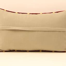 Vintage Turkish Kilim Pillow Cover, Boho Lumbar Cushion - 12x20 - thumbnail 4