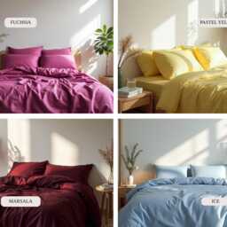 25 Colors Sateen Flat Sheet 1 Silky Soft 100% Cotton Bed Sheet For Luxurious Sleep - thumbnail 4