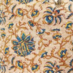 Indian Block Print Pillow Coven , Cotton Voile Hand Mede - thumbnail 3