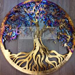 11Th Anniversary Stainless Steel Tree Of Life Wall Decor Art - thumbnail 3
