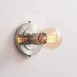 White & Gold Flush Mount Light - Mid Century Industrial Modern Wall Sconce Or Ceiling Fixture For Hallways & Small Rooms Luna - thumbnail 4