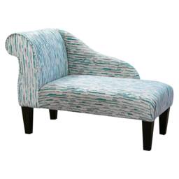 Handmade Teal Striped Chaise Longue British Bespoke Sofa Chair