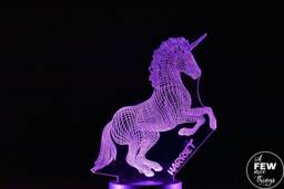 Personalised Unicorn Led Night Light Kids Bedroom Decor - thumbnail 1