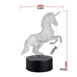 Personalised Unicorn Led Night Light Kids Bedroom Decor - thumbnail 2