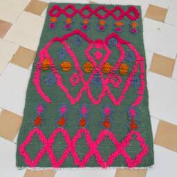 Flat Small Wool Rug - thumbnail 2