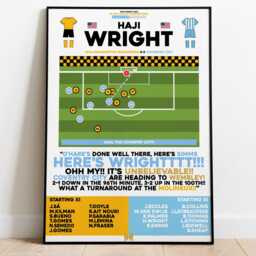 Haji Wright V Wolverhampton Wanderers Print, Coventry City Football Wall Art, Posters, Fc, Goal Print - thumbnail 2