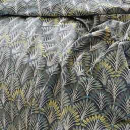 Art Deco Velvet Throw Blanket Emerald Fringe Peacock Fan Design - thumbnail 4