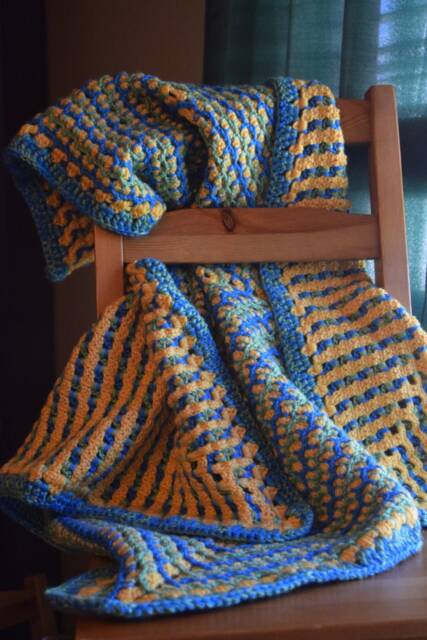Ziggy Zaggy Love Baby Blanket - Hand Crochet - image 1