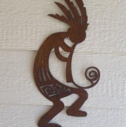 Kokopelli Rustic Steel Wall Art Recycled Metal Custom Southwest Art