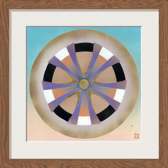 Power Wheel 3 Urban Mandala Wall Painting Inspired By Los Angeles. Bright Joyful Harmonious Abstract Decor. Geometric Cyclic Healing Visual - image 1