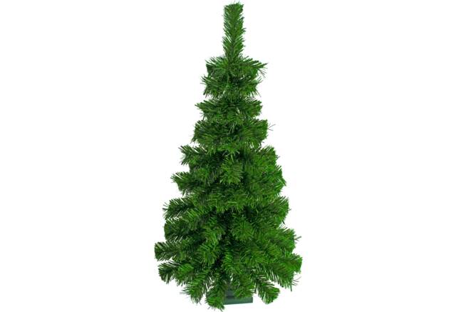 Handmade Alpine Green Tinsel Wall Christmas Tree - 3Ft Retro Style - image 1