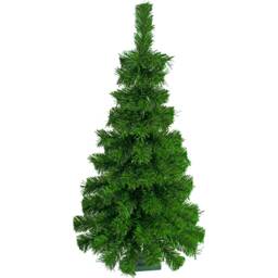 Handmade Alpine Green Tinsel Wall Christmas Tree - 3Ft Retro Style - thumbnail 2