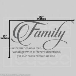 Family Tree Quote Wall Decal Like Branches On A - thumbnail 3