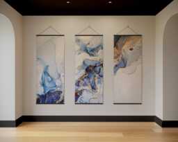 Watercolour & Gold Marble Tapestry - Wall Hanging Unique Art - thumbnail 1