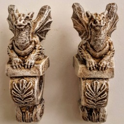Winged Mythical Dragon Bracket Wall Sconce Home Decor Pair - thumbnail 3