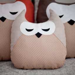 Terracotta Pillow Case Cover Cushion Stuffed Owl Animal Head Nursery Throw For Kids - thumbnail 2