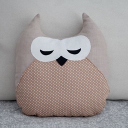 Terracotta Pillow Case Cover Cushion Stuffed Owl Animal Head Nursery Throw For Kids - thumbnail 3