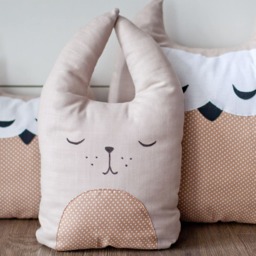 Terracotta Pillow Case Cover Cushion Stuffed Owl Animal Head Nursery Throw For Kids - thumbnail 4