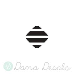 striped Diamond Vinyl Wall Decal - Geometric Pattern - thumbnail 3