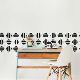 striped Diamond Vinyl Wall Decal - Geometric Pattern - thumbnail 1