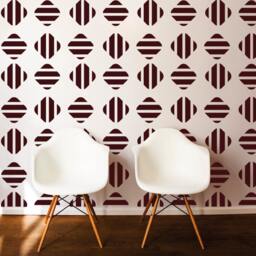 striped Diamond Vinyl Wall Decal - Geometric Pattern - thumbnail 2