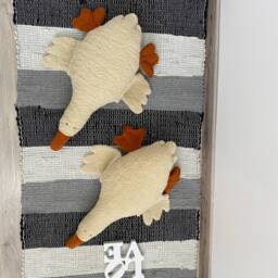 Personalized Goose Pillow Faux Fur Baby Comforter, Nursery Decor - thumbnail 4
