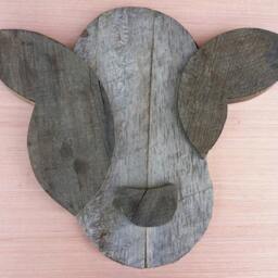 Reclaimed Pallet Wood Wall Art - Cow - thumbnail 2