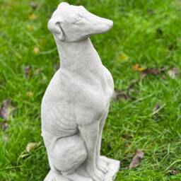 Stone/Concrete Greyhound Dog Garden Ornament Statue - thumbnail 3