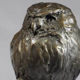 Fierce One, Pygmy Owl Cast Bronze Sculpture, Original Art By Kindrie Grove - thumbnail 4