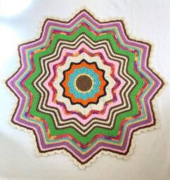 Crochet Blanket PDF Pattern 12-Pointed Star Bohemian Love Design - thumbnail 2