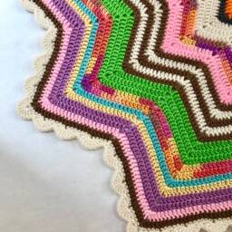 Crochet Blanket PDF Pattern 12-Pointed Star Bohemian Love Design - thumbnail 3