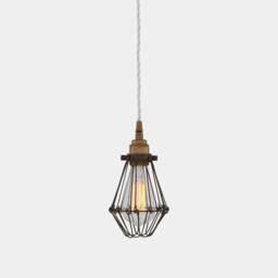 Praia Bronze Industrial Bulb Cage Pendant Light 4 - thumbnail 1