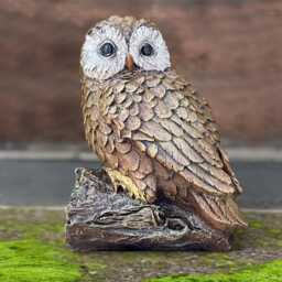 Concrete Owl Figurine Cement Bird Sculpture Stone Animal Statue Garden Decoration Handmade Outdoor Ornament Owl Lover Gift Yard Art - thumbnail 1