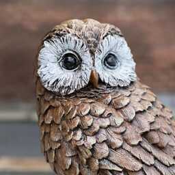 Concrete Owl Figurine Cement Bird Sculpture Stone Animal Statue Garden Decoration Handmade Outdoor Ornament Owl Lover Gift Yard Art - thumbnail 2