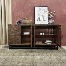 Mumbai Mango Wood Four-Door Sideboard - Khsd122/3 - thumbnail 2