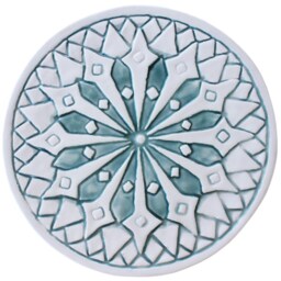 9 Moroccan Ceramic Wall Art Tiles Aqua Boho Garden Decor - thumbnail 3