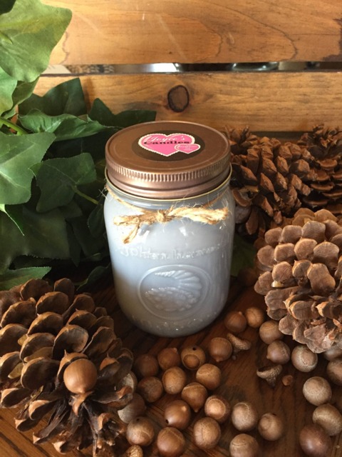 Handmade Patchouli 16 Oz Soy Candle in Mason Jar With Rustic Lid - image 1