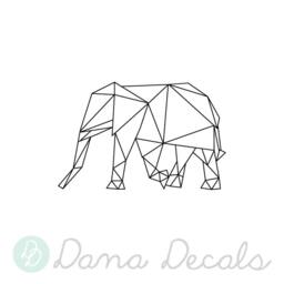 Geometric Elephant Wall Decal - Modern Vinyl Art For Living Room - thumbnail 3