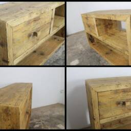 Sideboard Made From Old Scaffolding Planks, Tv Cabinet, Board, Media Reclaimed Wood Shelf, Rustic Chest Of Drawers - thumbnail 4