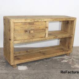 Sideboard Made From Old Scaffolding Planks, Tv Cabinet, Board, Media Reclaimed Wood Shelf, Rustic Chest Of Drawers - thumbnail 3
