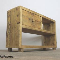Sideboard Made From Old Scaffolding Planks, Tv Cabinet, Board, Media Reclaimed Wood Shelf, Rustic Chest Of Drawers - thumbnail 2