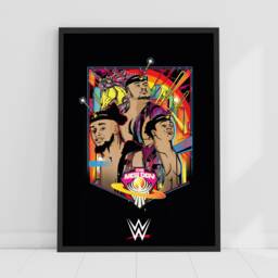 Wwe Print - New Day Rainbow Graphic Poster Wrestling Wall Art - thumbnail 1