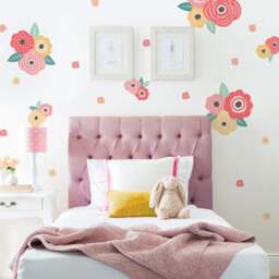 Red & Yellow Flower Wall Decals - Kids Room Decor - thumbnail 2