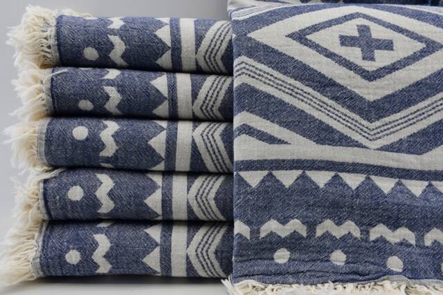 "Navy Blue Towel, 35""x67" - image 1