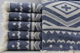 "Navy Blue Towel, 35""x67"