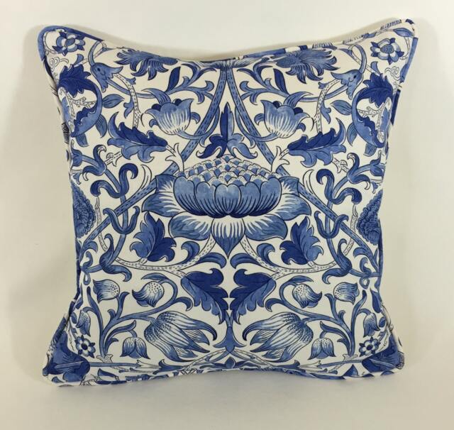 William Morris - Lodden China Blue Cushion Cover Throw Pillow Designer Home Decor