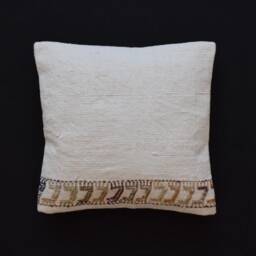 16X16 Cotton Kilim Pillow Cover Marokkanische Kissen Bohemian Pillows Turkish Coussin 40 X - thumbnail 1