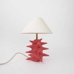 Handmade Pink Spiked Table Lamp Whimsical Bedside Lighting - thumbnail 4